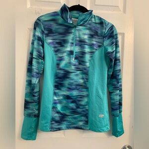 Women’s Blue and Teal Quarter-Zip Pullover activewear. Size small $10